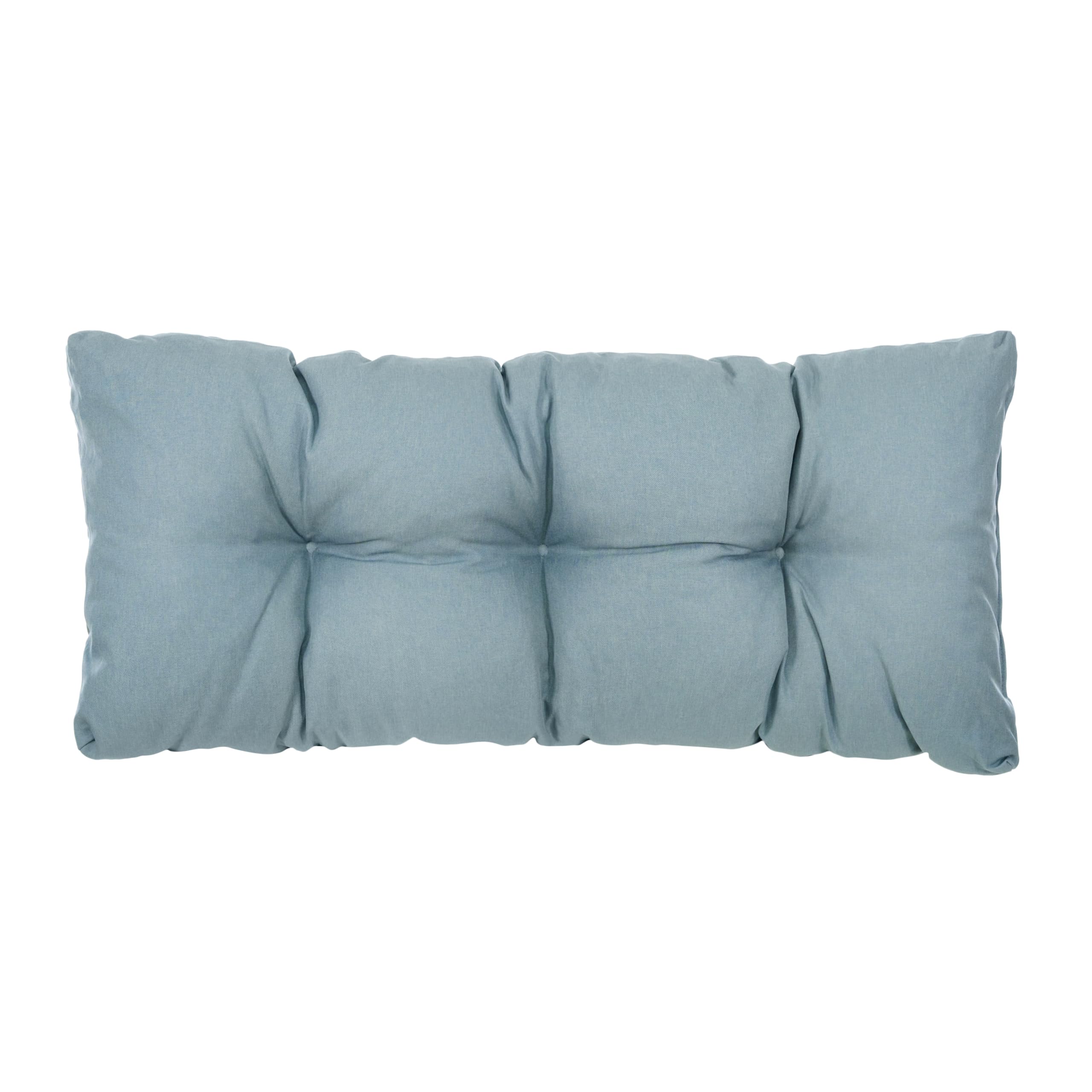PFM HOME Palettenkissen Outdoor-Kissen für Palettensofa Palettenmöbel Europaletten - Rückenkissen Paletten-Auflagen Gesteppt 120 x 40 cm - Himmelblau