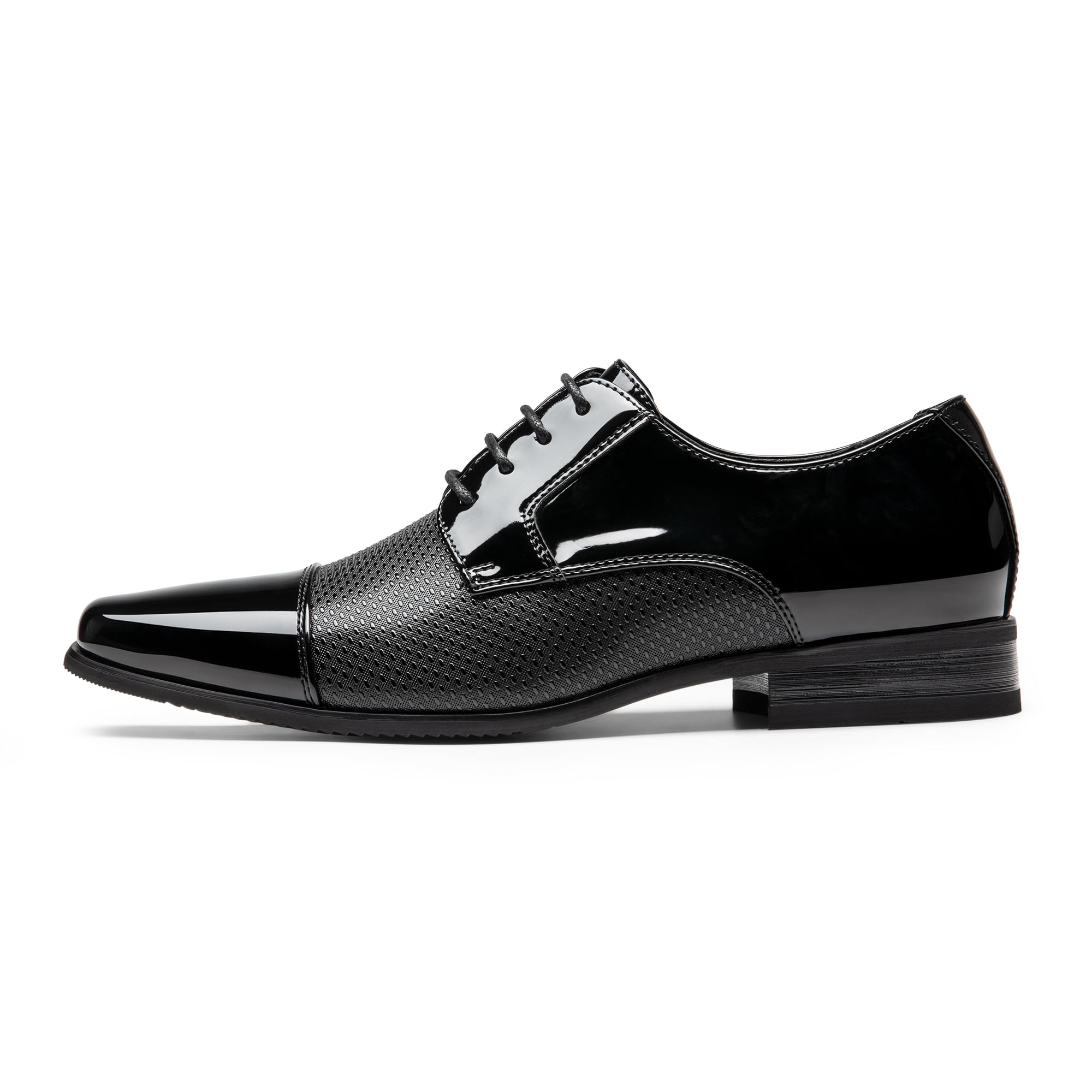 Bruno Marc Men's Patent Tuxedo Dress Shoes Classic Lace-up Formal Oxfords