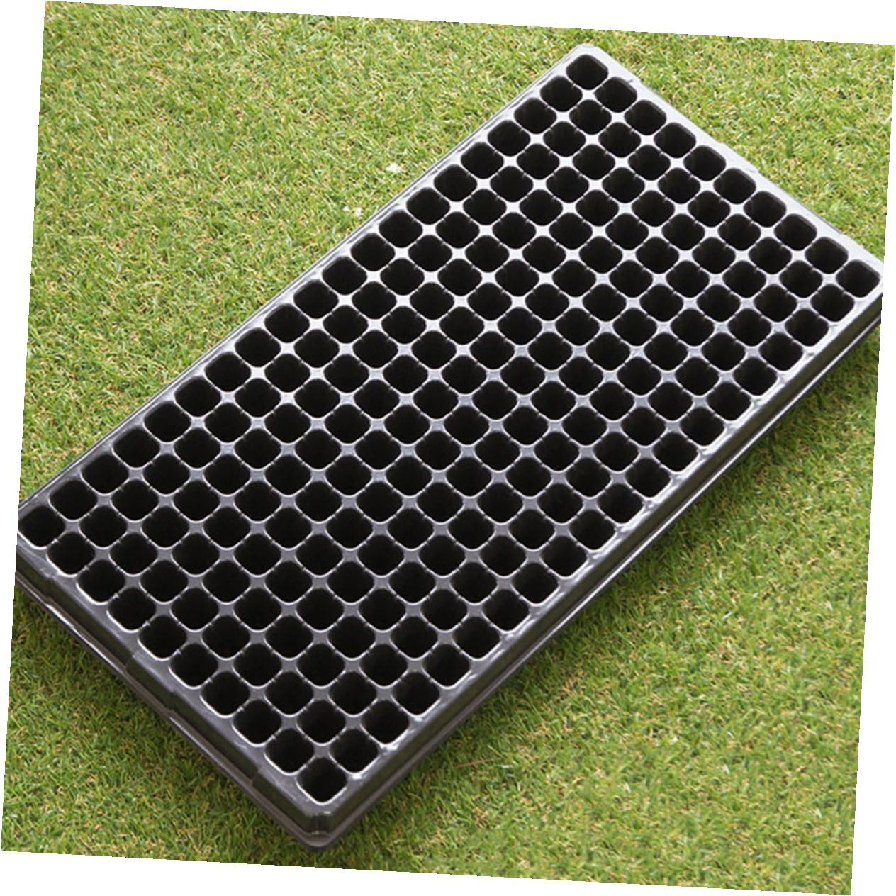 SUPVOX Vassoio di Germinazione 200 Celle in Plastica Riciclata Nero 5 Pezzi