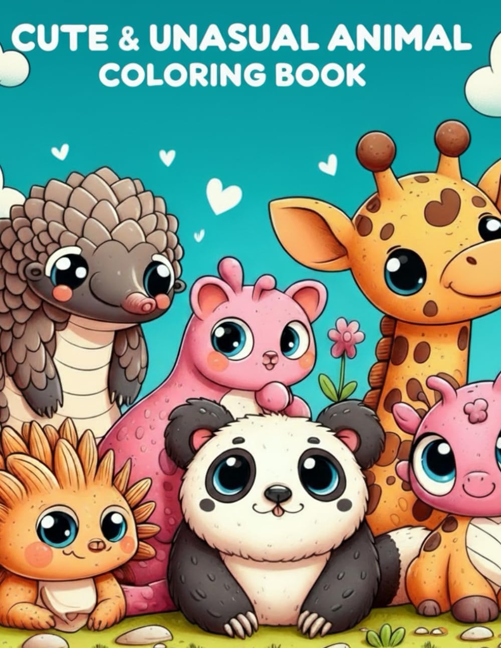 Unusual and Cute Animals Coloring Book for Kids: A Fun and Diverse Collection of Exotic, Rare, and Familiar Animals – 50 Easy and Adorable Designs for Curious Little Explorers