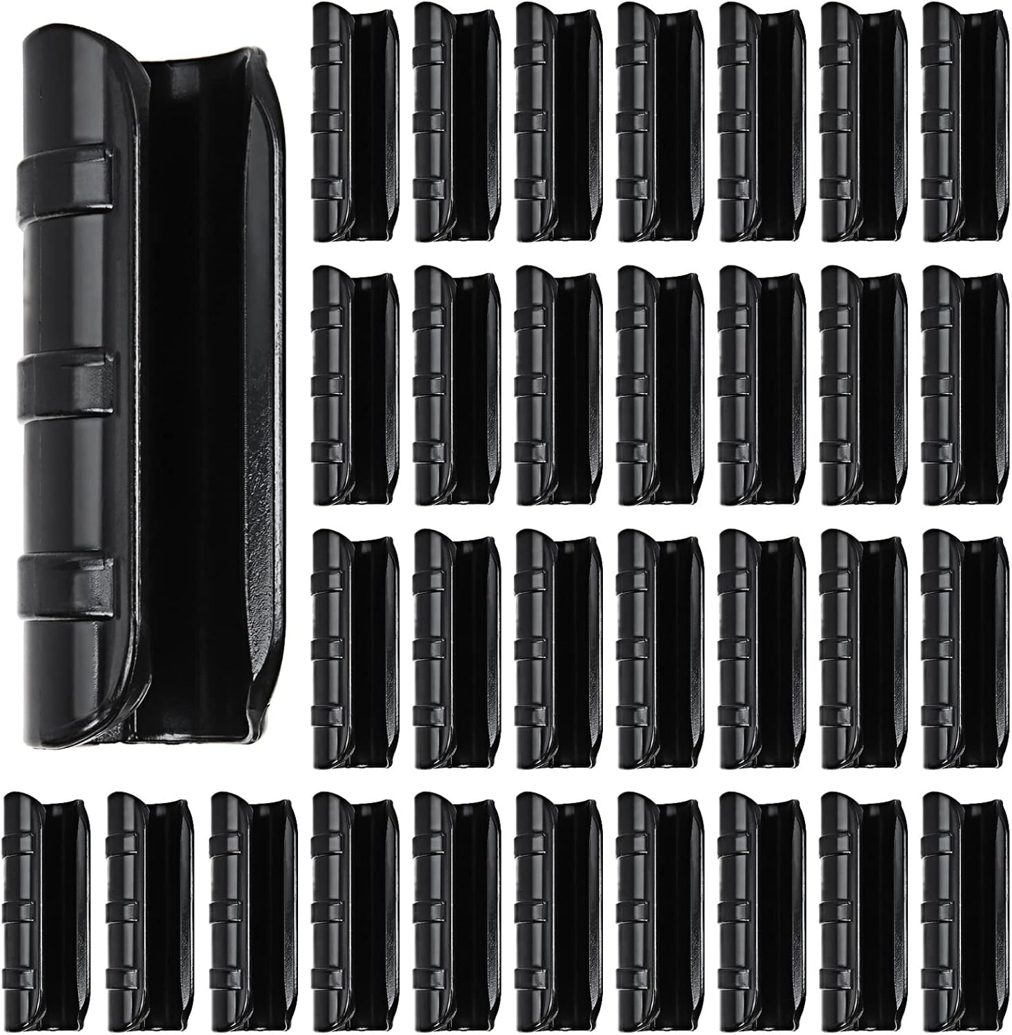 50 PCS Greenhouse Clips 3/4 inch Plastic Greenhouse Clamps 20mm Black ABS Snap Clamp Tube Clip Garden Buildings Tube Clip for Greenhouse Film Sunshade Nets Frame Shelters- Outer Ø 0.83” inner Ø 0.75” Ø 3/4"(19mm)-50PCS