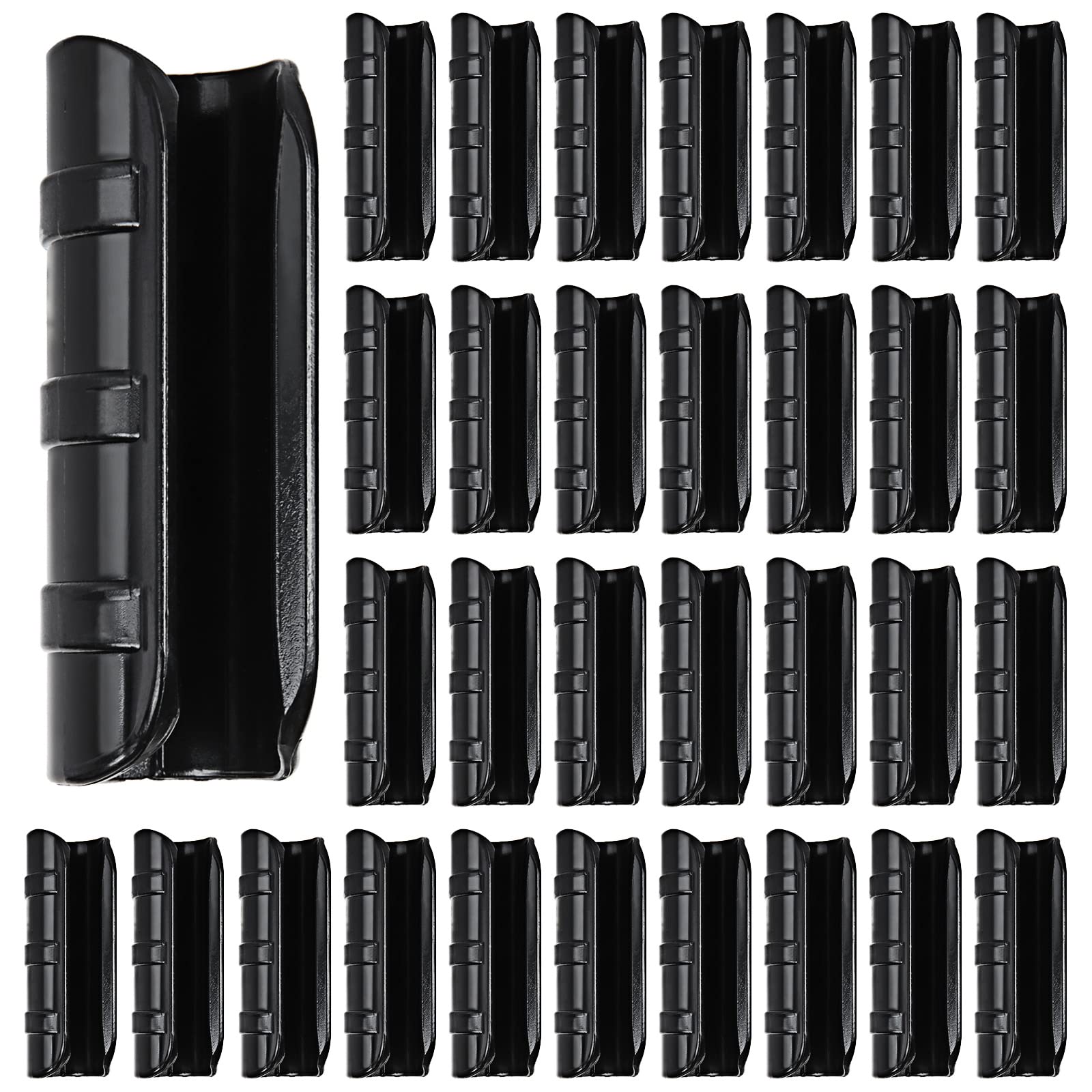 50 PCS Greenhouse Clips 3/4 inch Plastic Greenhouse Clamps 20mm Black ABS Snap Clamp Tube Clip Garden Buildings Tube Clip for Greenhouse Film Sunshade Nets Frame Shelters- Outer Ø 0.95” inner Ø 0.78”