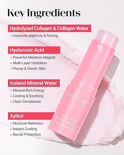 Miniatura 5 de THESAEM Iceland Hydrating Collagen Eye Stick 0.38 oz  Bálsamo de ojos hidratante antiarrugas para piel flácida  Tratamiento debajo de los ojos