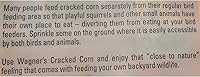 Vista 6 de Wagner's 18542 Cracked Corn - Alimento para aves silvestres, bolsa de 10 libras