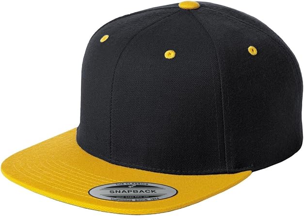 SPORT-TEK Unisex Classics Flat Bill Snapback Cap | Snapback Hat for Men & Women, High Profile Design with 7 Position Closure