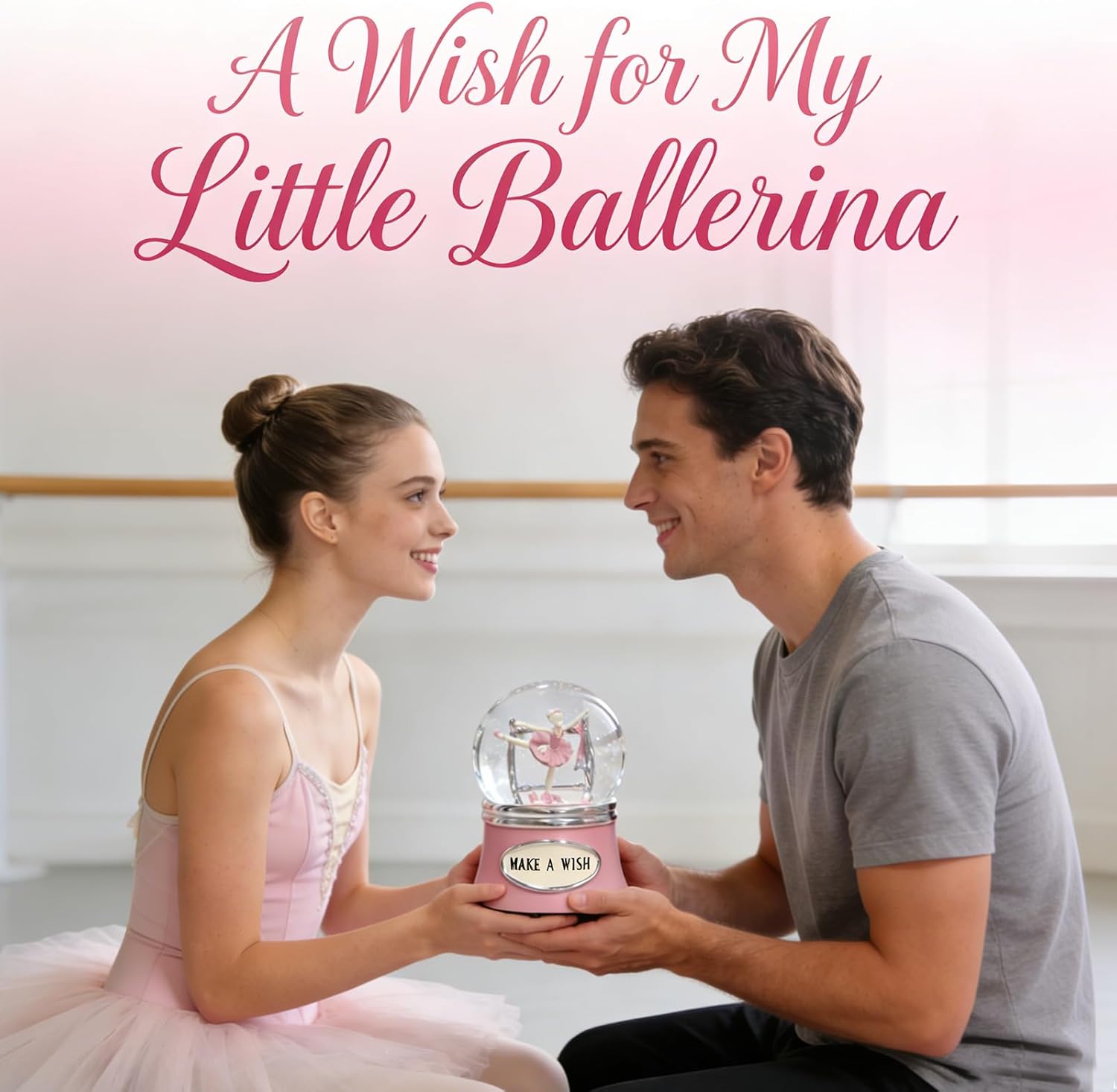 Ballerina Snow Globes Christmas Music Box, Rotating Ballet Dance Musical Snowglobe for Girls, 100MM Water Globe Plays Fur Elise Melody, Gifts for Women Dancers Friends