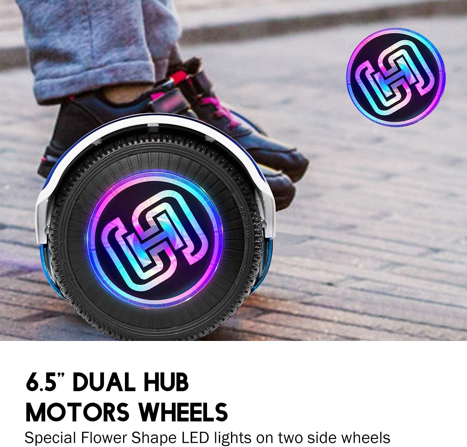 Flash Deals - 70% OFF SISIGAD Hoverboard, Hoverboard for Kids Ages 6-12, 6.5 Two-Wheel Self Balancing Hoverboard with Bluetooth Speaker
