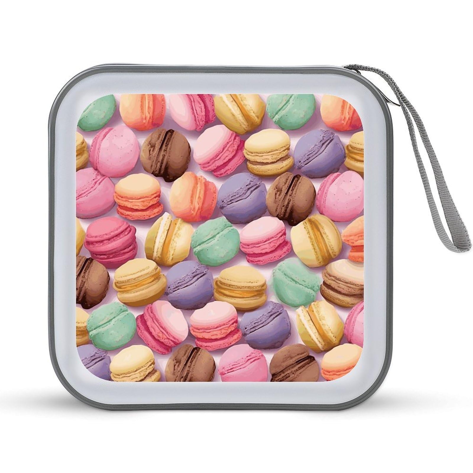 Estuche para CD y DVD portátil con cremallera y almacenamiento de plástico duro