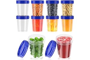 [10 Pack] Small Reusable Containers with Lids Leakproof For Travel, Lunch, Work