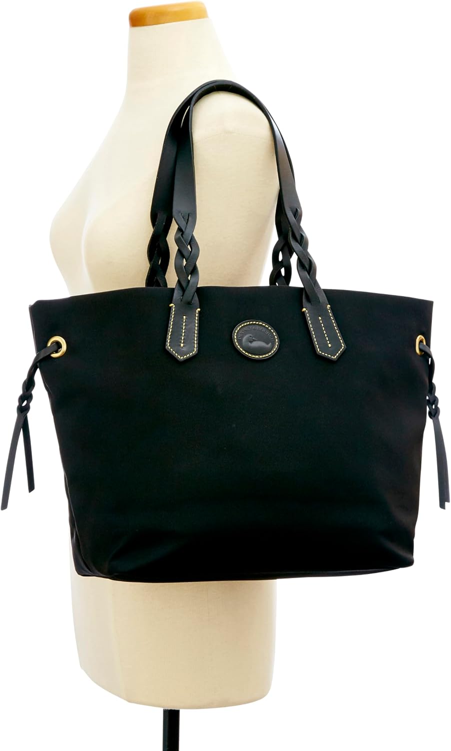 Dooney & Bourke Tote Bags for Women, Nylon Shopper Bag with Long Leather Shoulder Straps