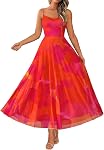 BTFBM Femmes Été Floral Maxi Robes Élégante Spaghetti Robe de soirée imprimée Robes longues de plage