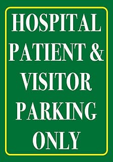 Hospital Patients And Visitor Parking Only Sign Metal Sign Decorative Wall Plaque, 12 X 16 inch