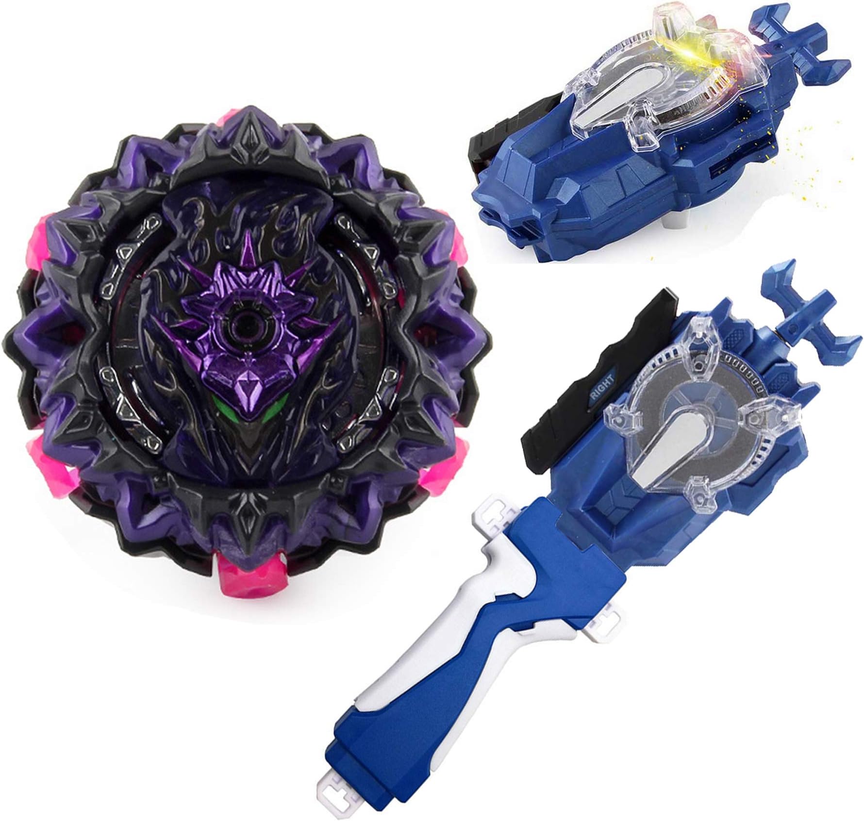 Burst Super King B-169 Variant Lucifer Starter Booster with Bey Battle Burst Sparking Launcher LR Left and Right Spin and Grip Spinning Top Toys Set