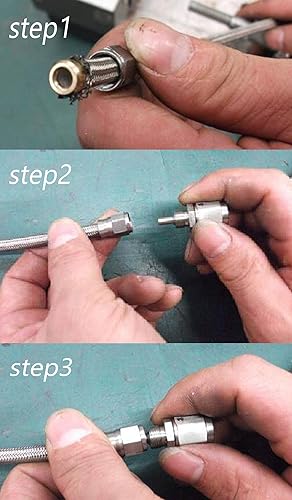 Miniatura 5 de AC PERFORMANCE - Manguera trenzada de PTFE teflón de -6 AN de acero inoxidable, 10 pies