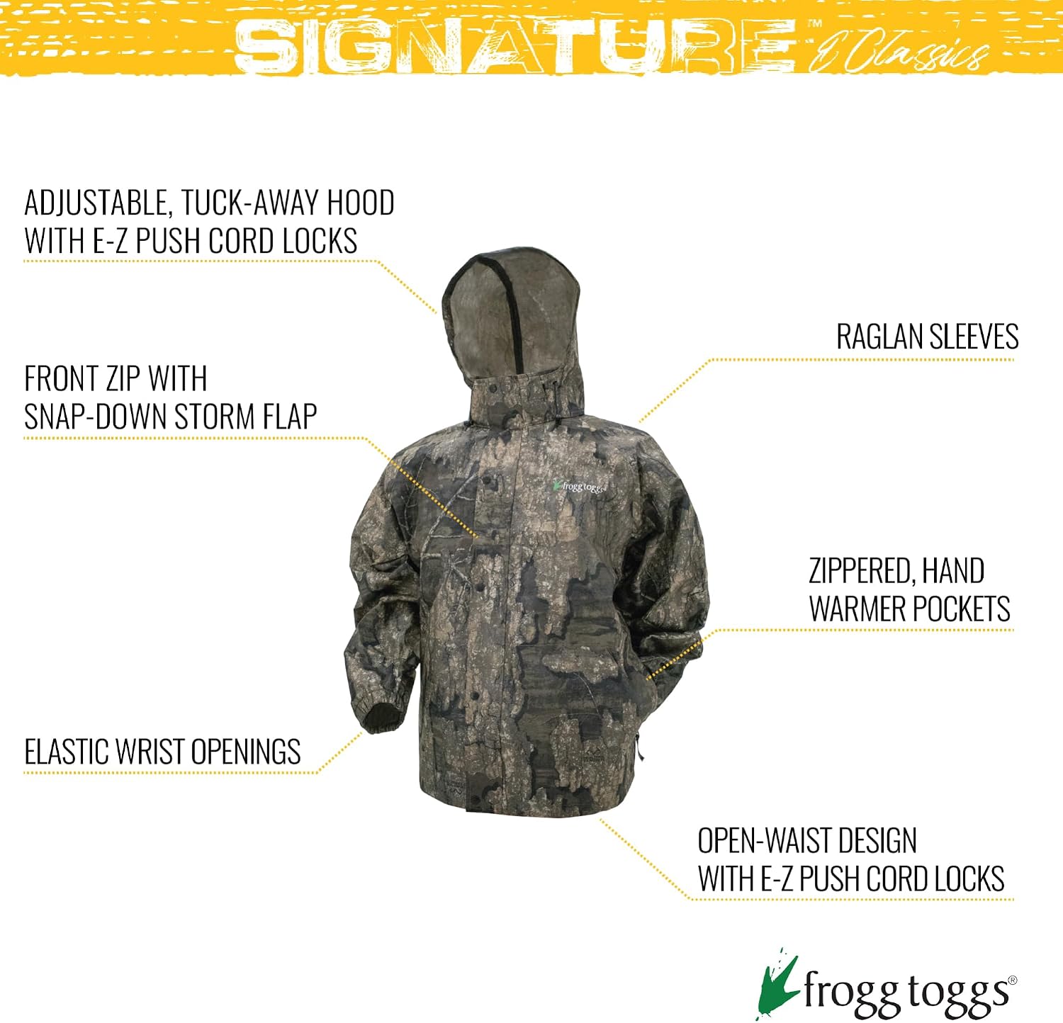 FROGG TOGGS Men's Classic Pro Action Waterproof Breathable Rain Jacket