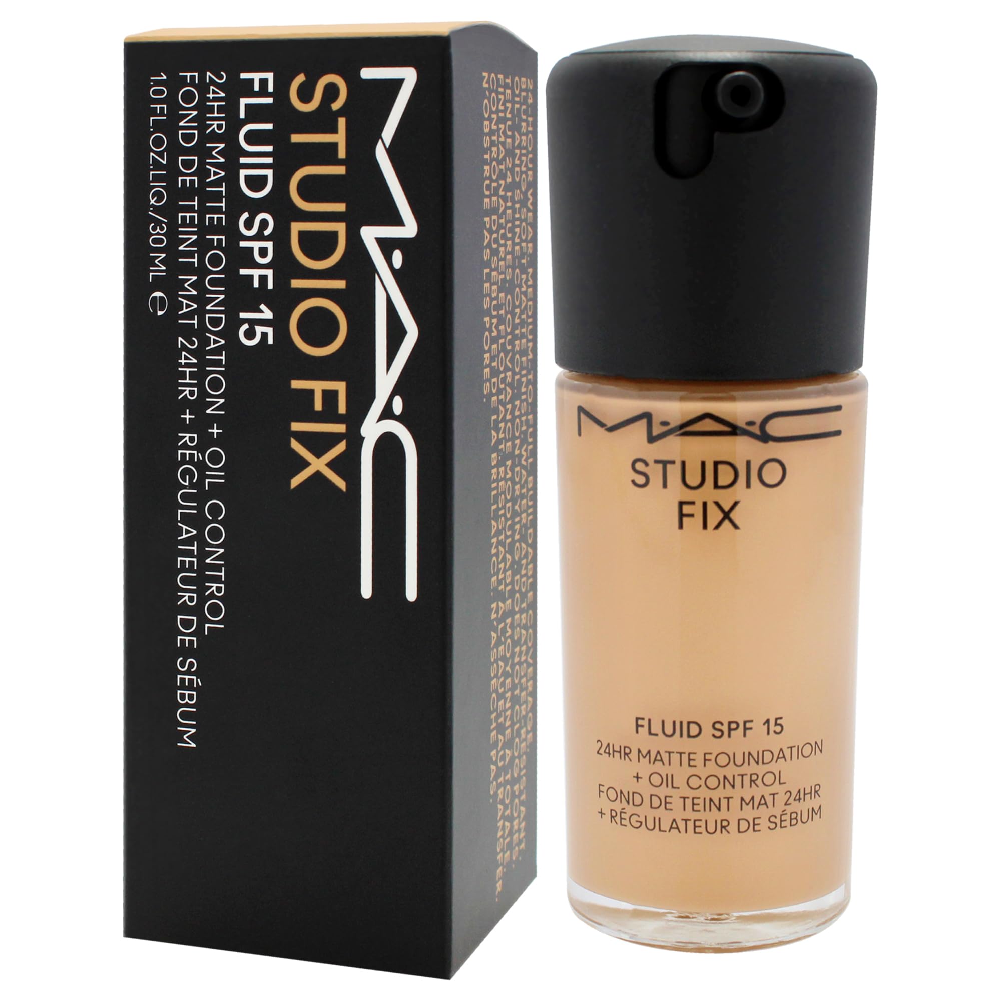 Studio Fix Fluid SPF 15 24Hr Matte Foundation Plus Oil Control - NC40 by MAC for Women - 1 oz Foundation, Cranberry, 30 g (Pack of 1) - Image 4