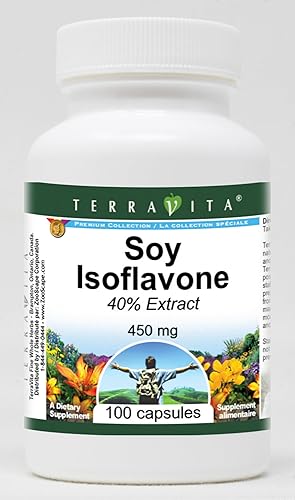 Isoflavona de soja 40% - 450 mg (100 Cápsulas, ZIN 521917) - Paquete de 2