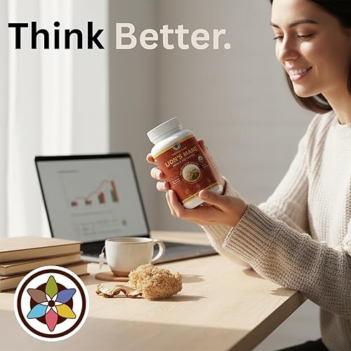 Miniatura 6 de Medicinal Foods Cápsulas de melena de león Suplemento dietético  Espectro completo de mayor potencia, activado por vapor orgánico, apoyo para el