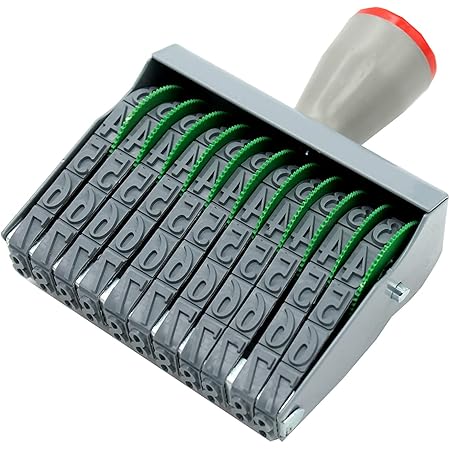 Uxcell Rubber Office 9 Band 0-9 Numbers Digit Numbering Stamp