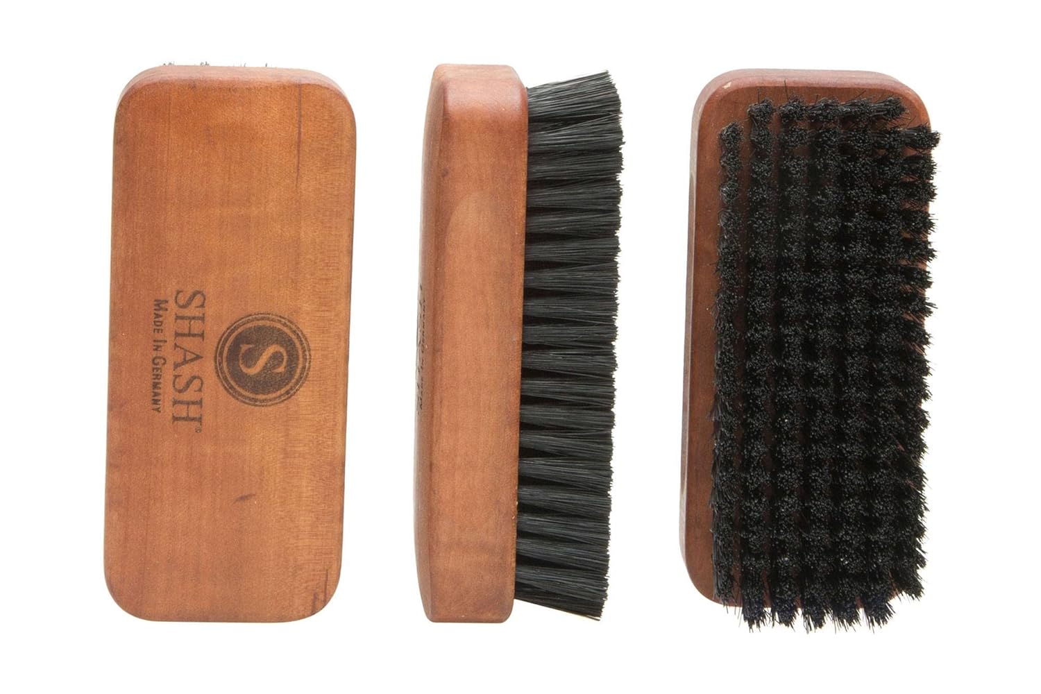 SHASH Since 1869 Hand Made In Germany - The Palm, Natural 100% Natural Boar Bristle Nail Brush - Gently Removes Dirt, Grime for Clean Hands - Exfoliates Skin for Soft, Smooth Texture