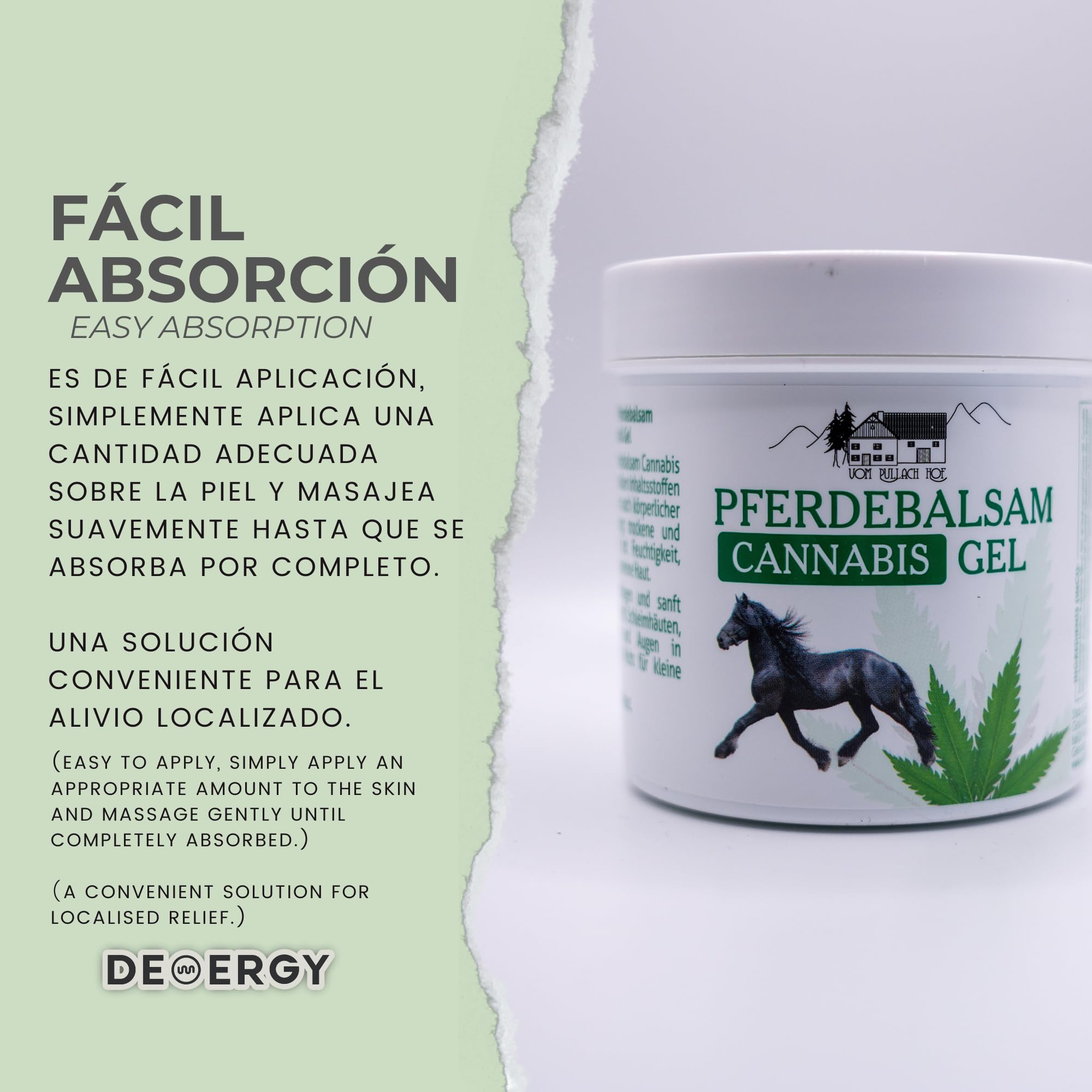 DEMERGY® Crema De Cáñamo para Alivio del Dolor en Articulaciones y Músculos | Formulada con Aceite de Cannabis para Masajes | Producto con Efecto Relajante Muscular | Unisex – Todas las Edades