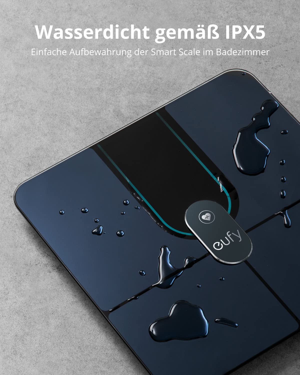eufy Personenwaage P2 Pro, smarte digitale Körperfettwaage | 16 Messwerte inkl. Gewicht, Herzfrequenz, Körperfett, BMI, , WLAN/Bluetooth, Muskel- & Knochenmasse, Schwarz