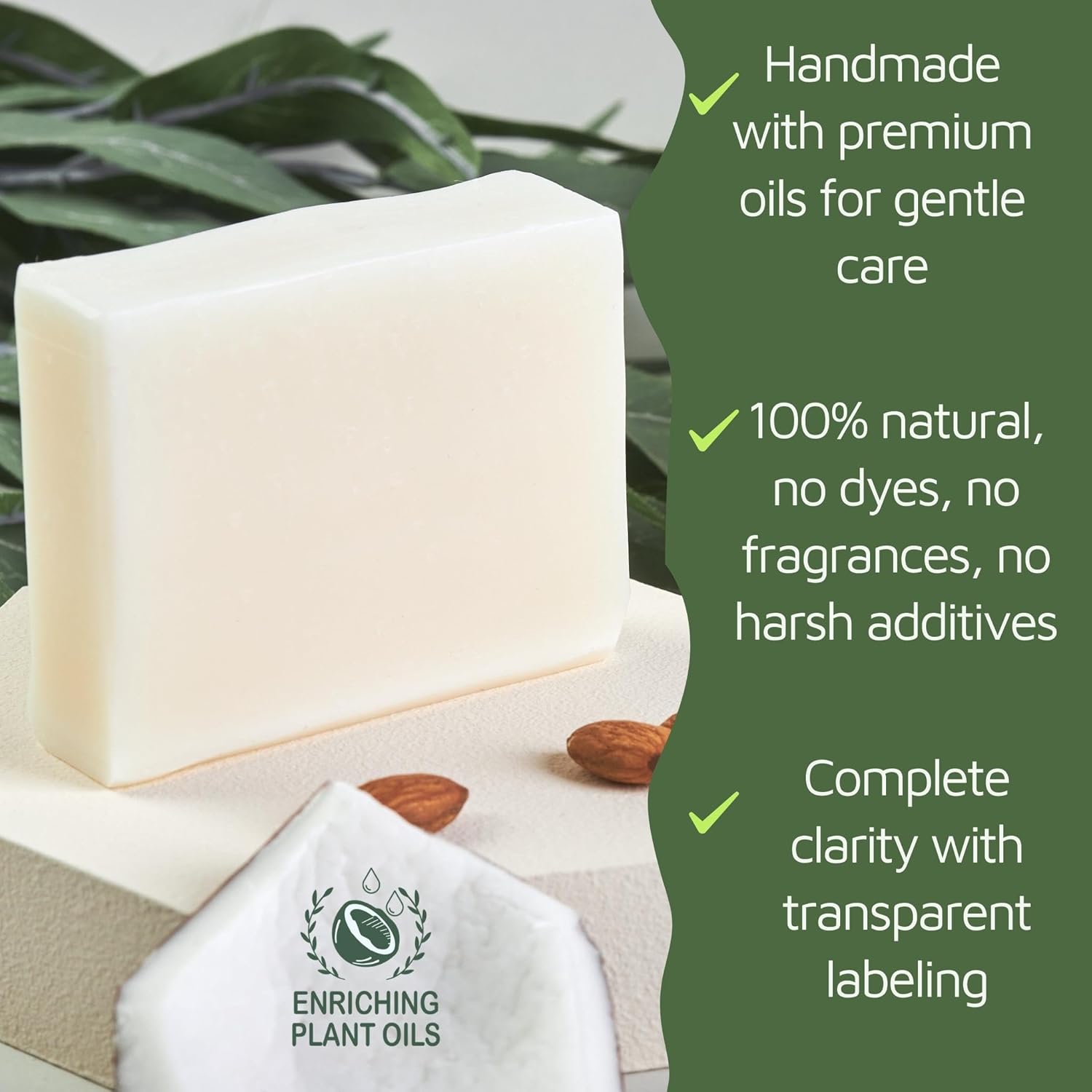 All Natural Rosemary Soap (Pack of 4) | Natural Soap for Women and Men for Body, Face, and Hands | Coconut & Almond Oils with Shea Butter & Premium Essential Oils