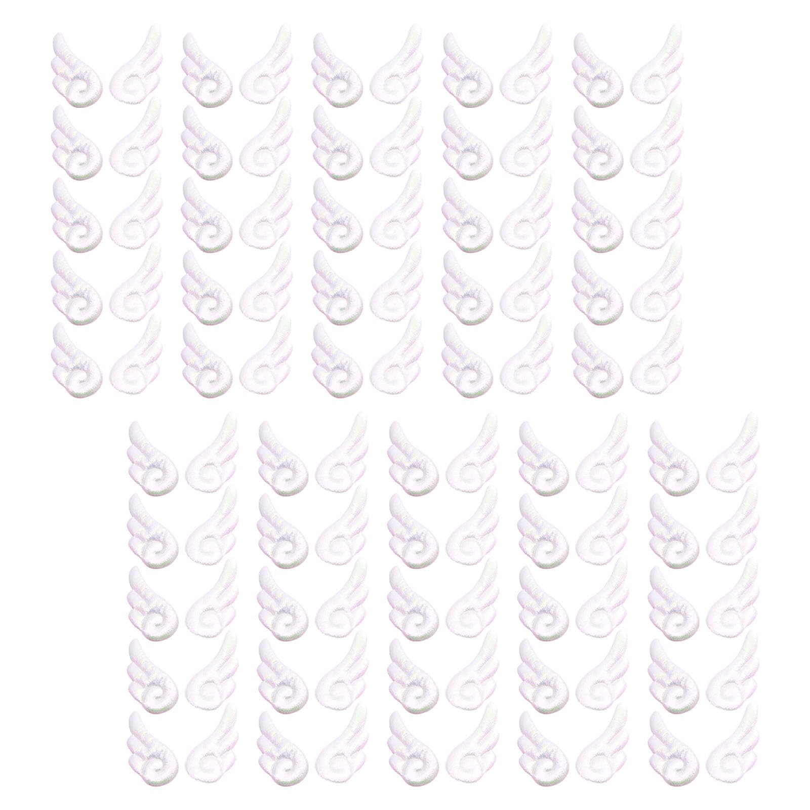 our fave 100Pcs Colorful Fabric Wing Appliques Hair Accessories for Bags Hat Garment Clothing Decoration Sewing Soft Cloth Ailerons for Costumes
