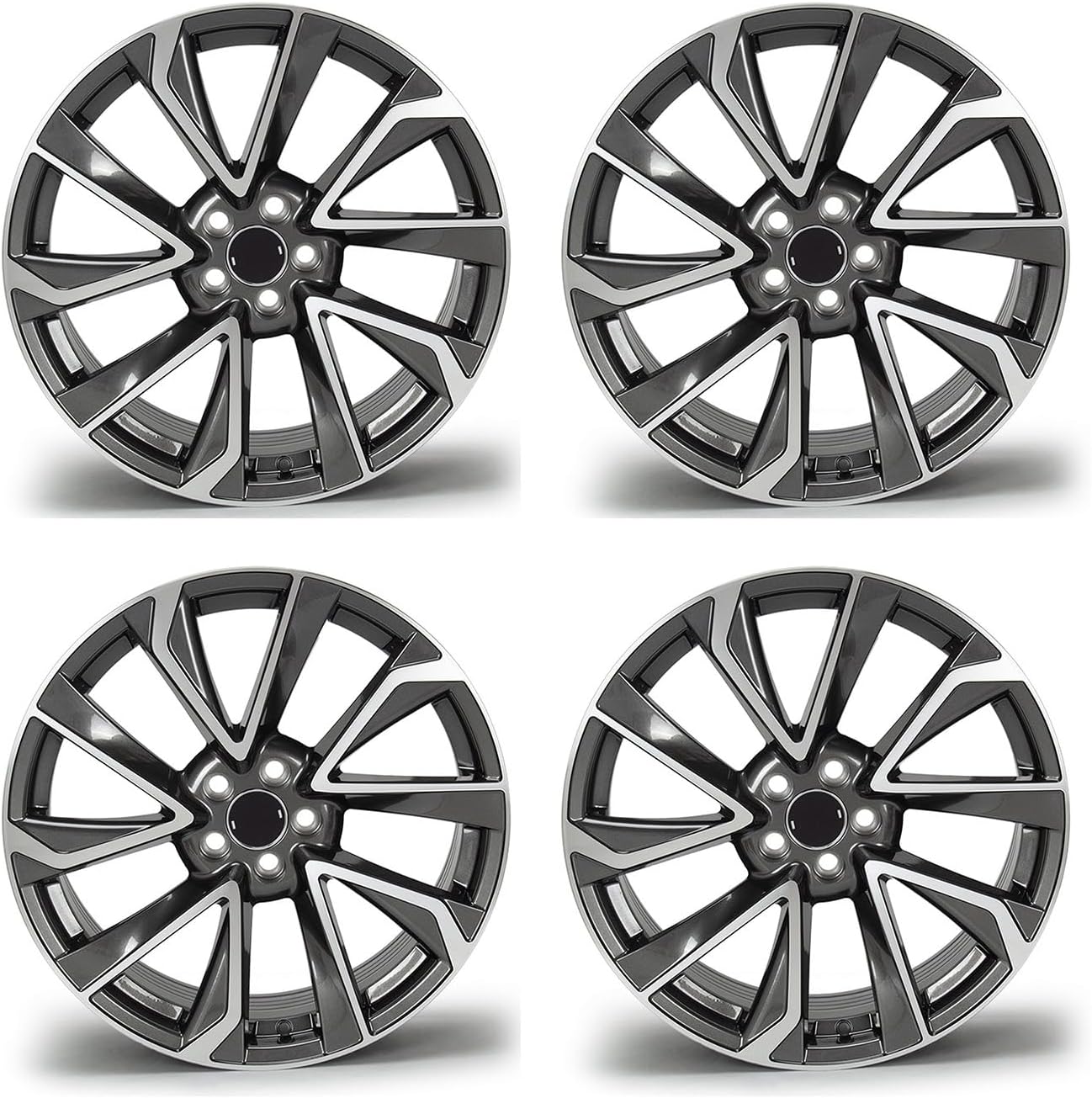 18x8 Aluminum Alloy Wheel Rim Compatible with Toyota Corolla 2019-2024, OE Style Factory Replacement Wheel, 5x100, Offset 40mm, Center Bore 54.1mm, Black, 4 Pack