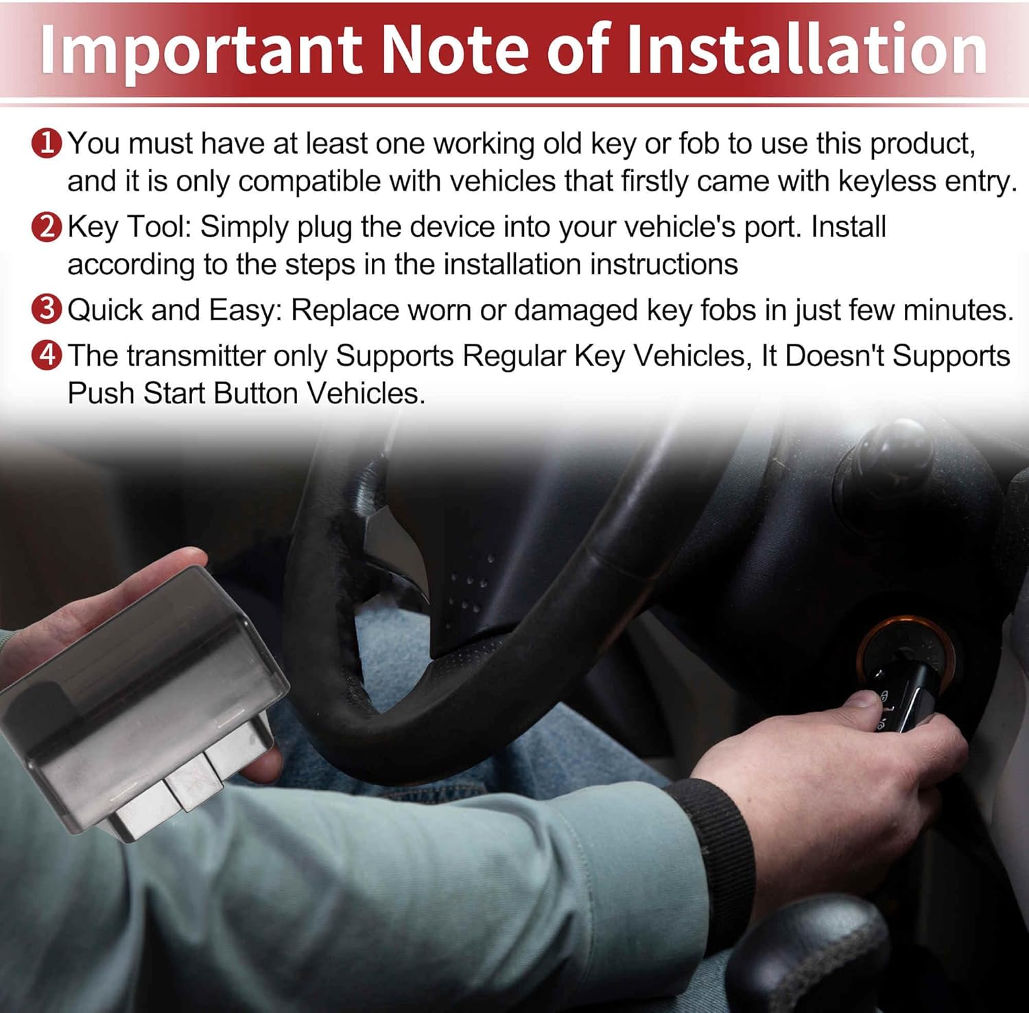 ACROPIX GQ43VT20T Keyless Entry Remote Key Fob for Toyota Sienna Highlander Avalon Solara Sequoia 315Mhz Replacement Car Control Key Kit DIY Tool 4 Button Black