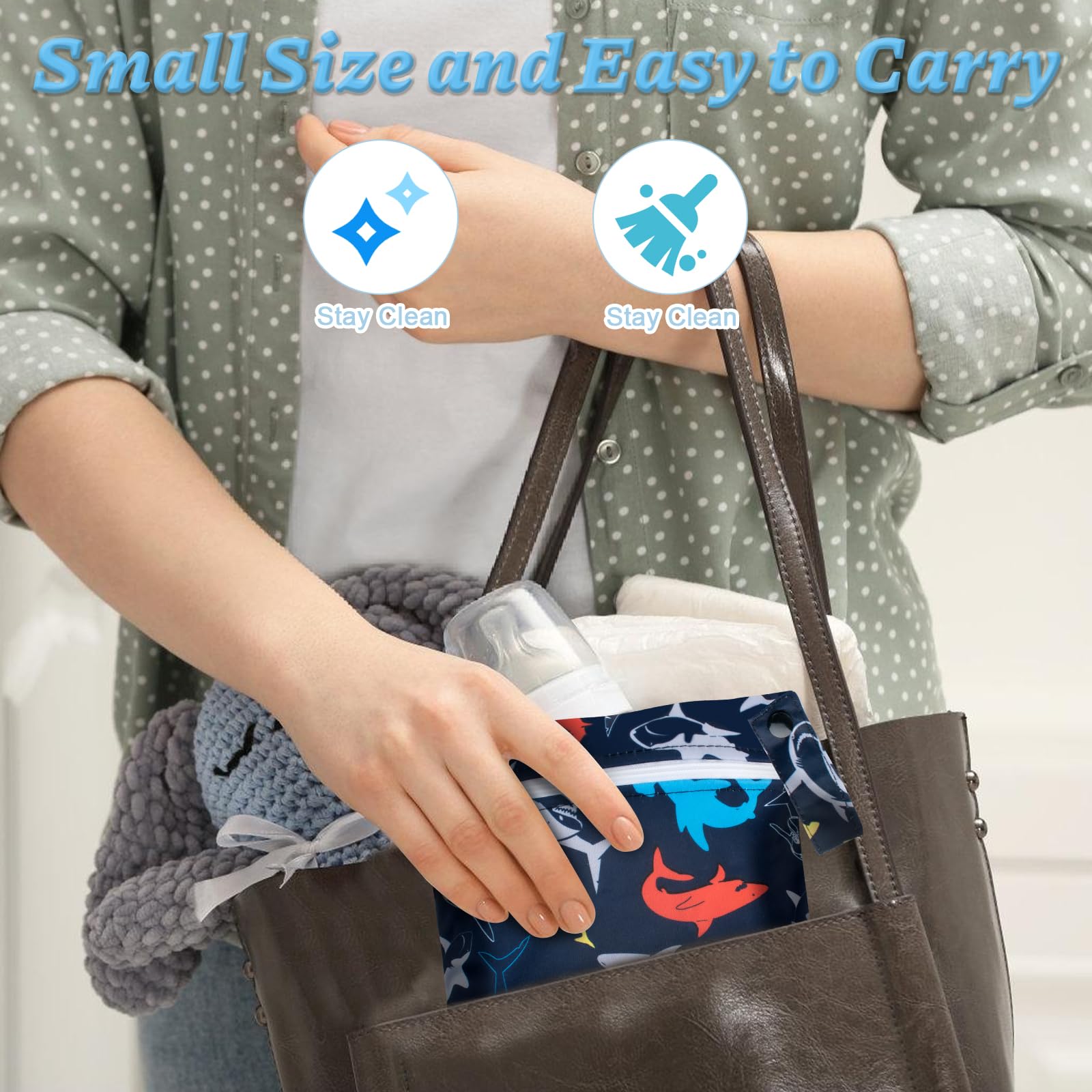 Pipi Tipi Lot de 12 Protège-Couche Pour Bébé Garçon et 1 Sac Mouillé - Forte Absorption de l'Eau Pour Rester au Sec Lors du Changement