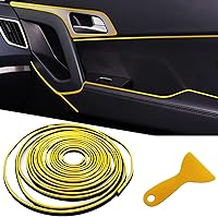 Vista 8 de Tiras decorativas para interior de automóvil, 16.4 pies de electrochapado universal para puertas y tablero, accesorios flexibles