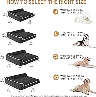 Vista 4 de BFPETHOME Camas ortopédicas para perros grandes - Sofá impermeable para perros con funda extraíble y lavable, cama grande para mascotas con forro