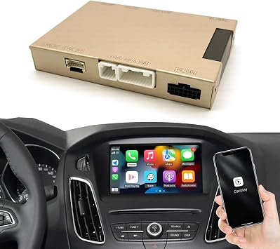 CARabc Wireless Carplay & Android Auto for Ford 2013-2015 Year with Sync2 System, Support Mirrorlink, Navigation, Siri, Camera, USB, CarPlay Retrofit Kit Decoder Yellow