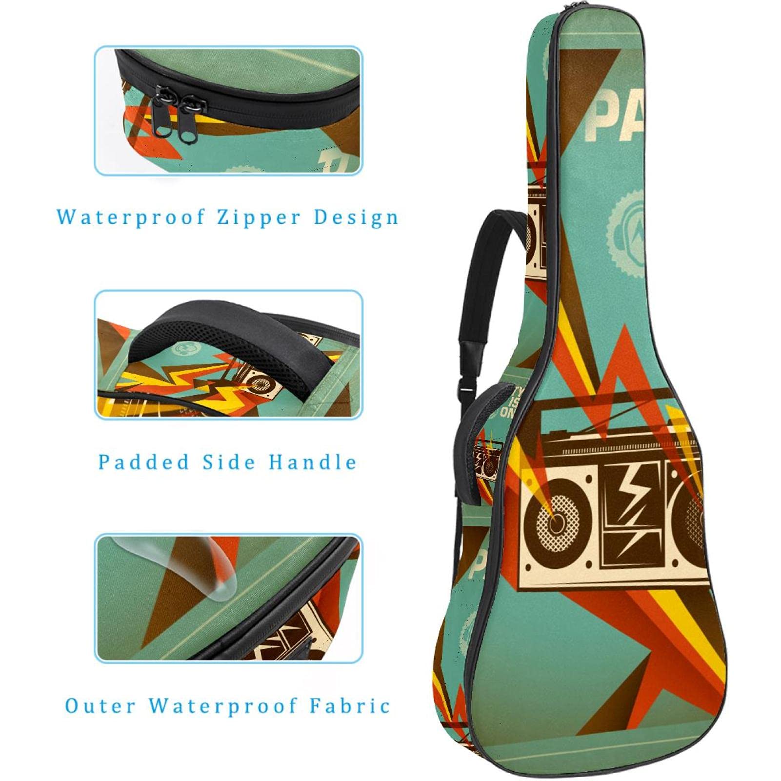 Housse Guitare Drapeau Américain Coucher Soleil Housse Guitare Drapeau Américain Coucher Soleil