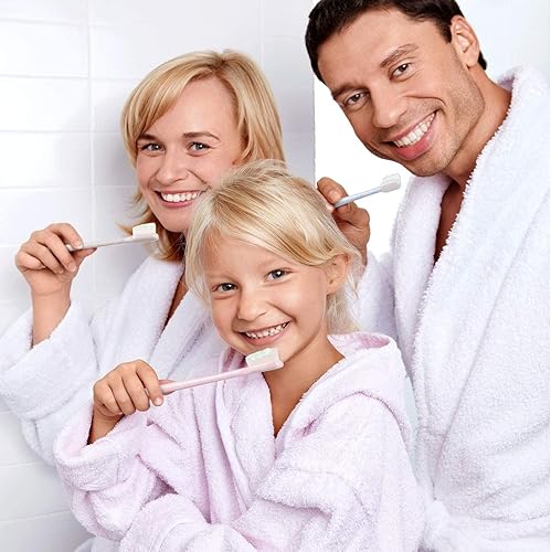 Miniatura 8 de Bopanol Paquete de 8 cepillos de dientes BREVI nano, de inspiración nórdica, cerdas suaves ultrafinas, cerdas onduladas, dientes sensibles y encías