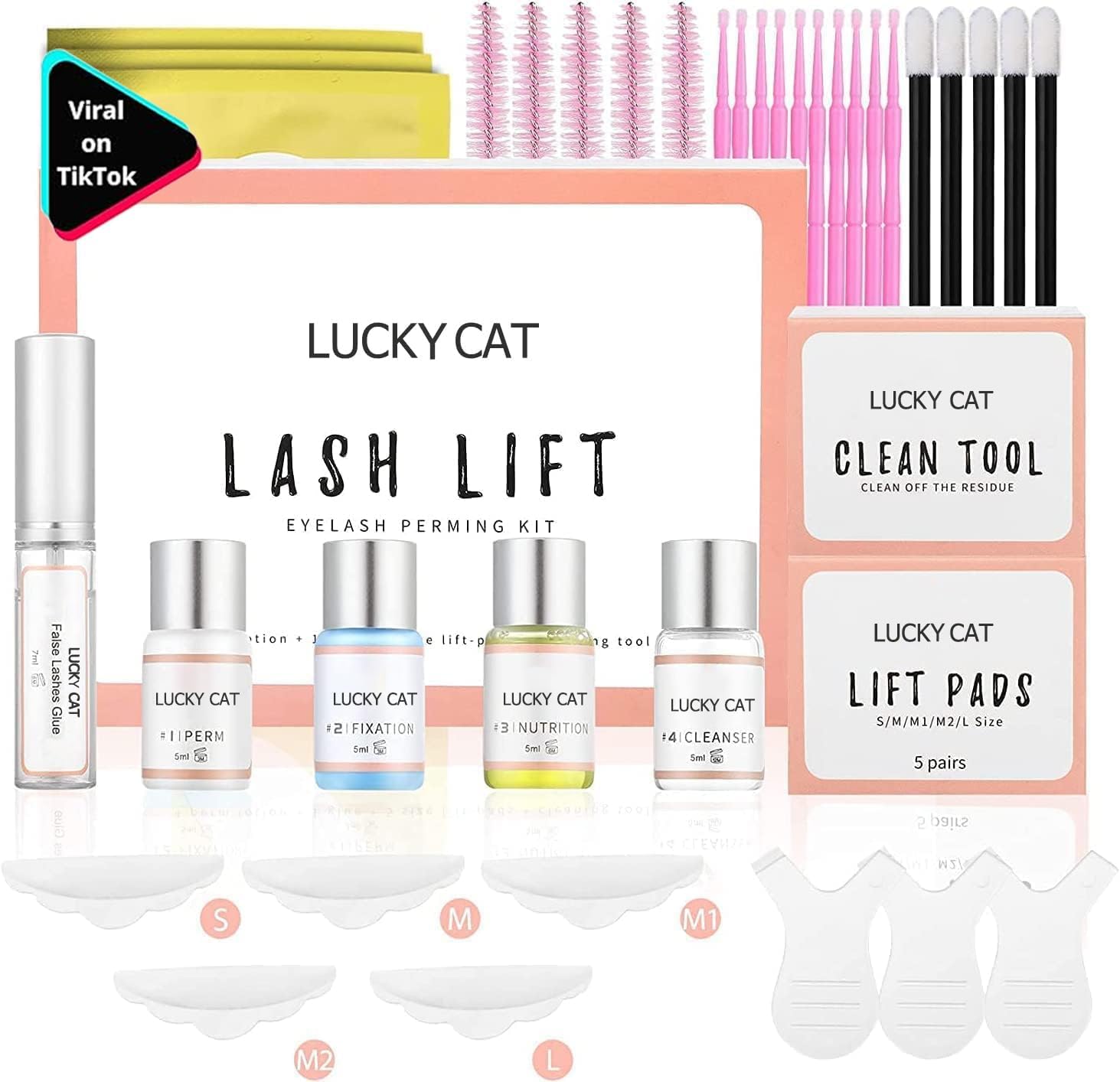 Lifting Pestañas Kit, 2026 Kit de Elevación de Pestañas, Set de Permanente de Pestañas, Profesional Natural Lash Lift Kit, Apto para Salones de Belleza