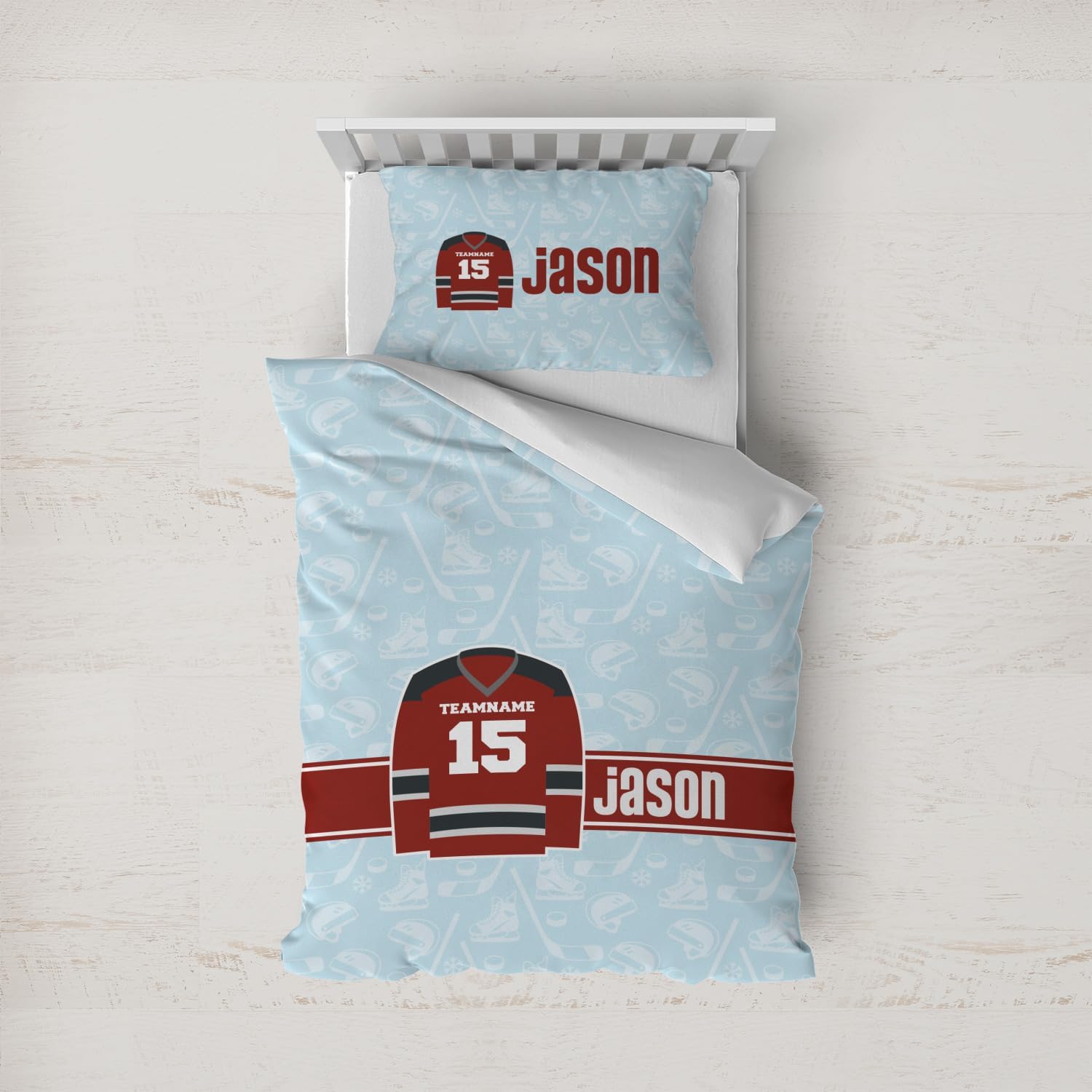 Personalized Hockey Duvet Cover - Full/Queen