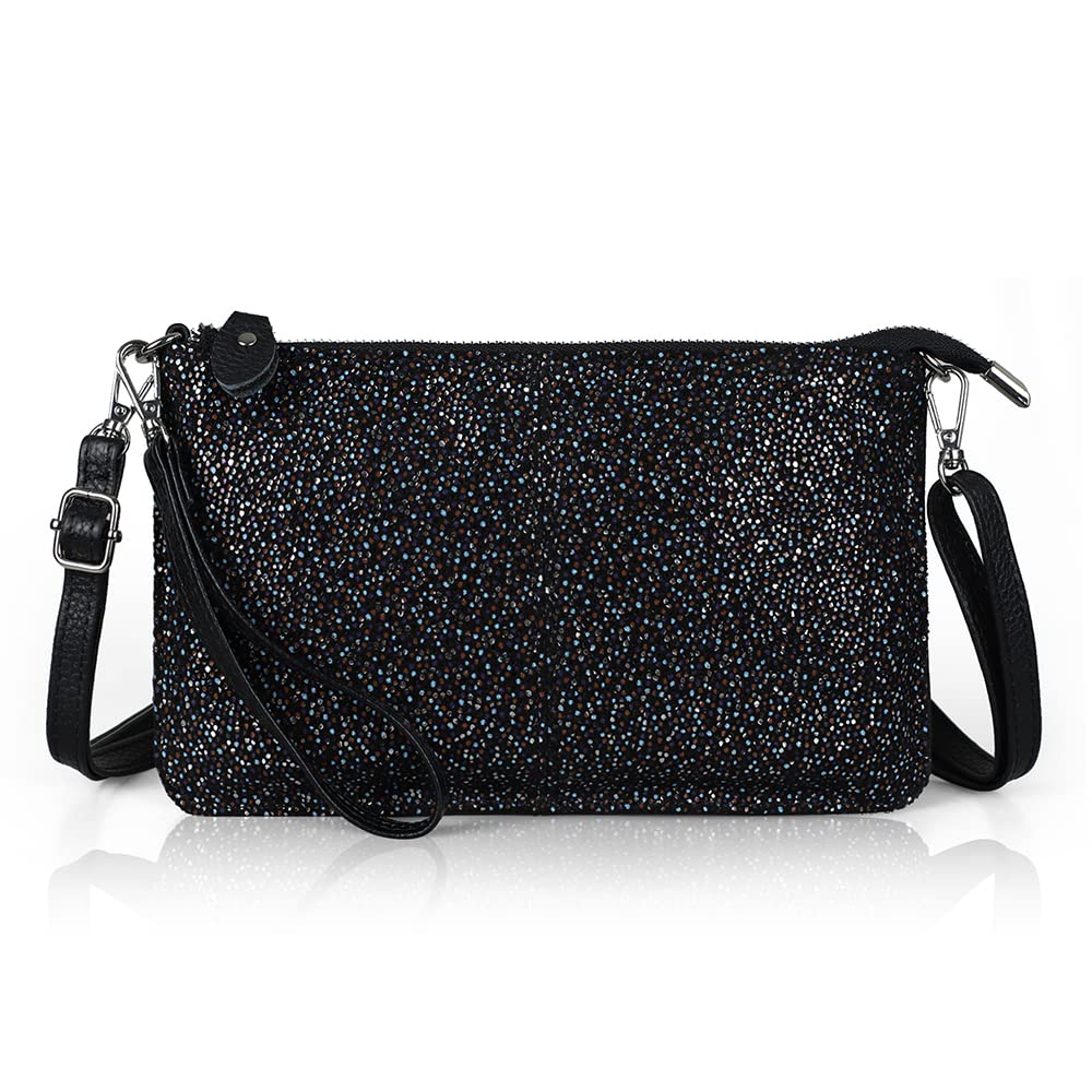 befen Genuine Leather Small Crossbody Bags for Women Wristlet Wallet Purses
