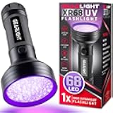GearLight UV Flashlight Black Light from 68 LED Blacklight Flashlight Dog/Cat Pet Urine Detector, Scorpion, Bed Bug, Resin Curing, Dog Stain, and Carpet Odor Eliminator Remover, ID Checking_XR68