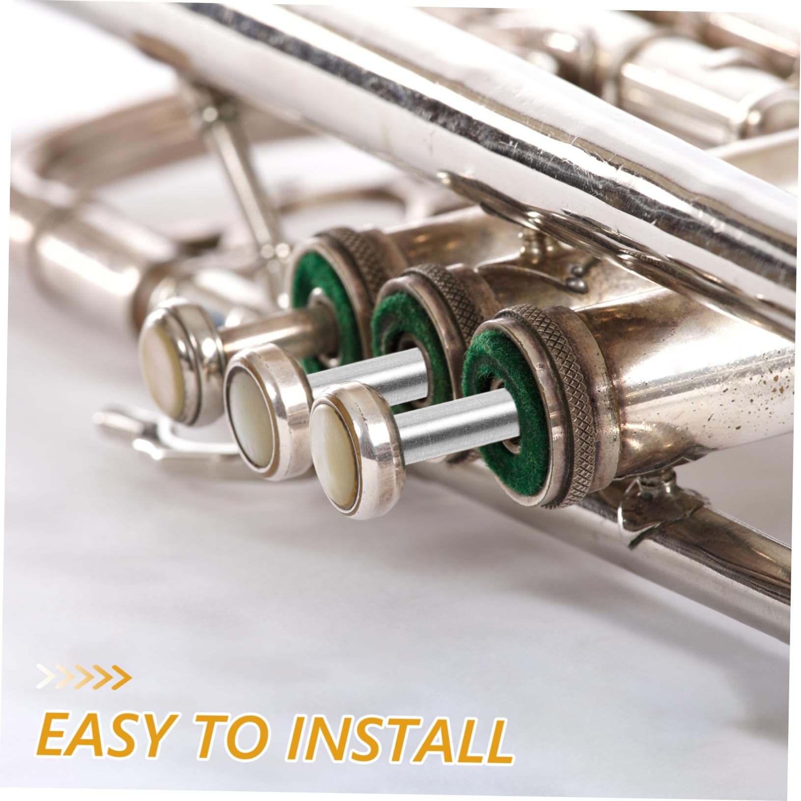 Toyvian Accesorio para Trompa Tenor de Acero Inoxidable, Práctico y Fácil de Almacenar, Varilla de Pistón de Repuesto para Instrumento Musical de Color Plata