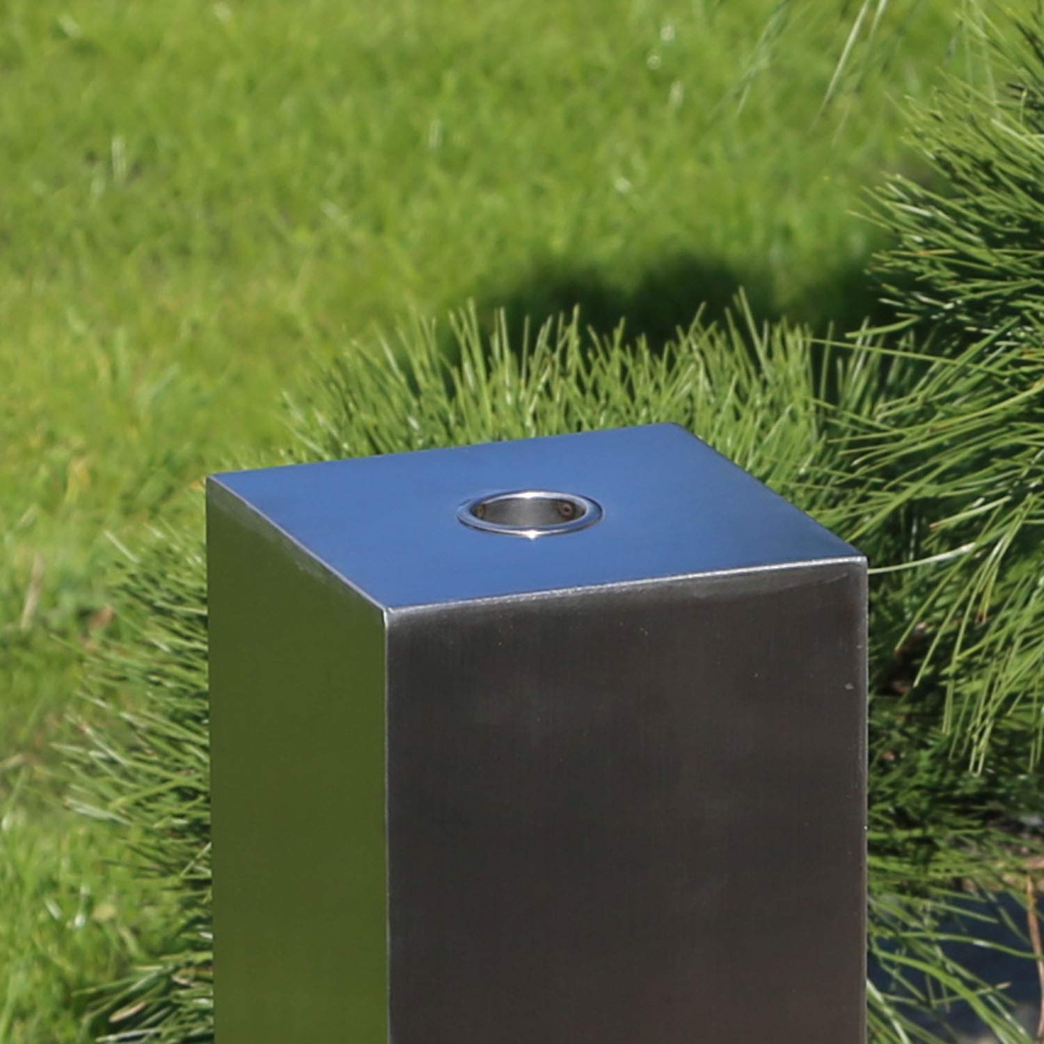 CLGarden Edelstahl Element Säule 50cm eckig Edelstahlsäule für DIY Garten Brunnen Springbrunnen