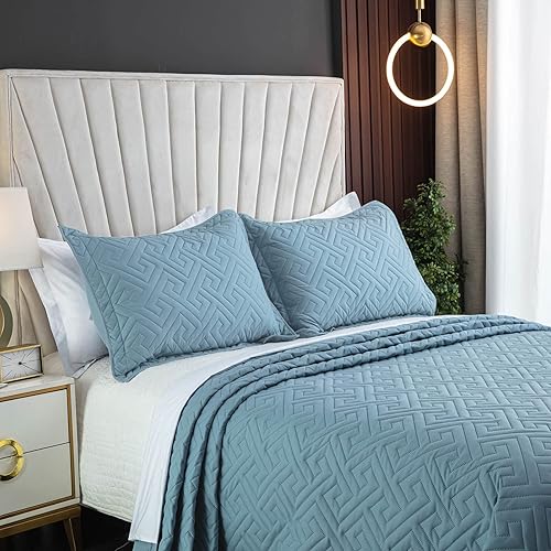 Miniatura 3 de Colchas extragrandes tamaño King de 128 x 120 pulgadas para cama extra grande y alta, tamaño California King o King, juego de edredón acolchado