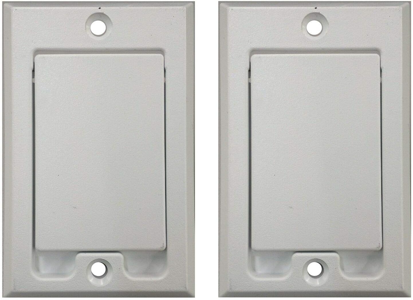 abode (2) Central Vacuum Square Door Inlet Wall Plate White