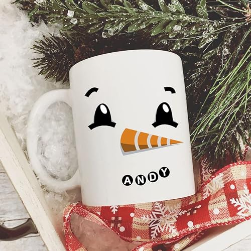 Miniatura 54 de Yeh Gift Tazas de Navidad personalizadas. Taza de café personalizada con tu nombre y nombre de miembro de la familia. Regalos familiares para Ver