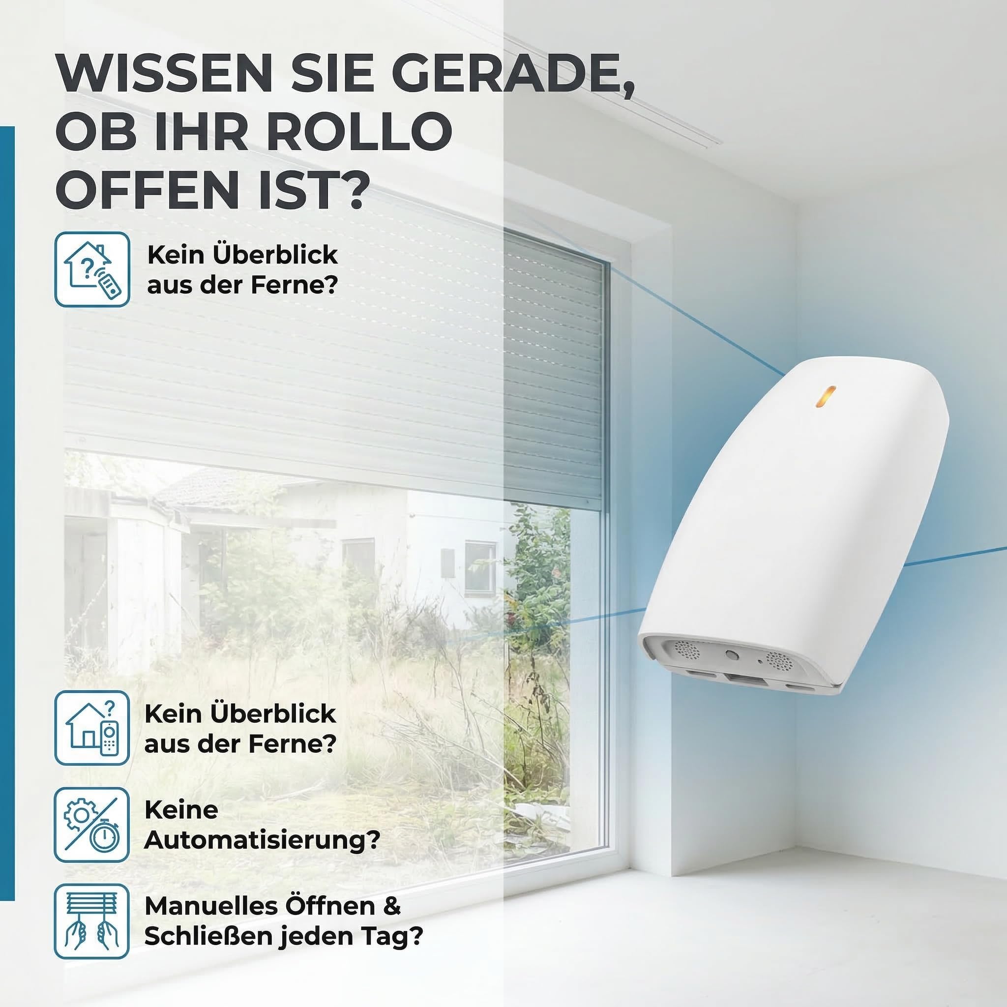 heicko Smart Home Box bi-direktional - WLAN Gateway für Rollladensteuerung & Jalousienmotor - Steuerung per App, Alexa, Google Home & Siri - bis zu 30 Motoren, 20 Zeitschaltungen
