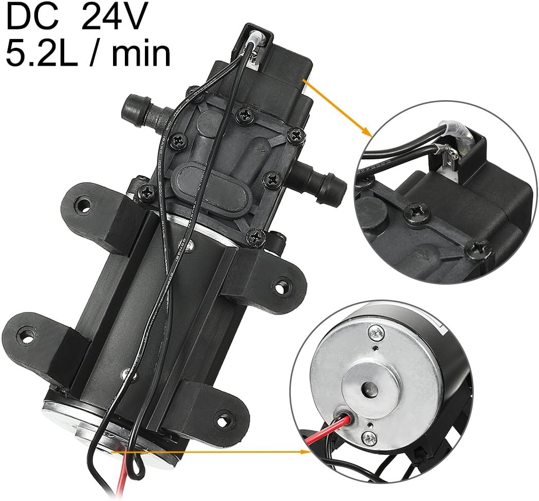 24V DC Water Pressure Diaphragm Pump 5.2 L/Min 116 PSI for Caravan RV Marine Fishing Boat (0a29a530a69e1c35c2a8de6dd20d29ac)