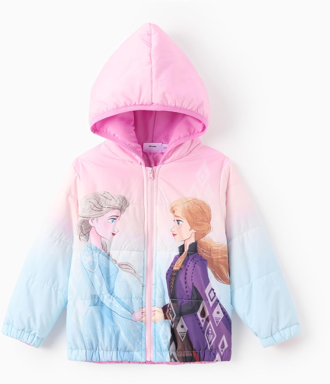 Disney Stitch Frozen Elsa Minnie Mouse Toddler Girl/Boy Puffer Jacket Kids Heavyweight Hooded Warm Winter Down Coat 2-13Years