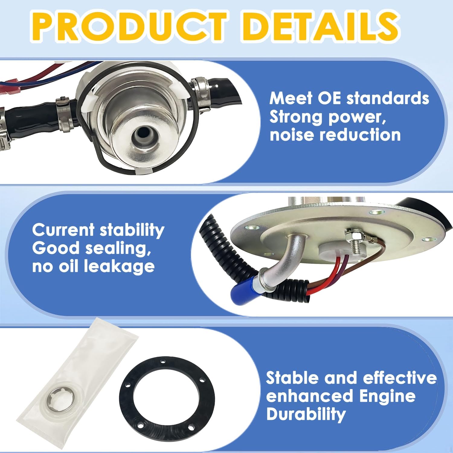 EFI Fuel Pump Assembly Fits Polaris Sportsman 700 X2 800 EFI 4X4 ATV 47-1048 Complete Fuel Pump Module 5-Bolt, Sportsman X2 500 2006, 47-1048-BNM, 471048, 2520496 2520776 2520311 2005 2006 2007 2008 - Image 3