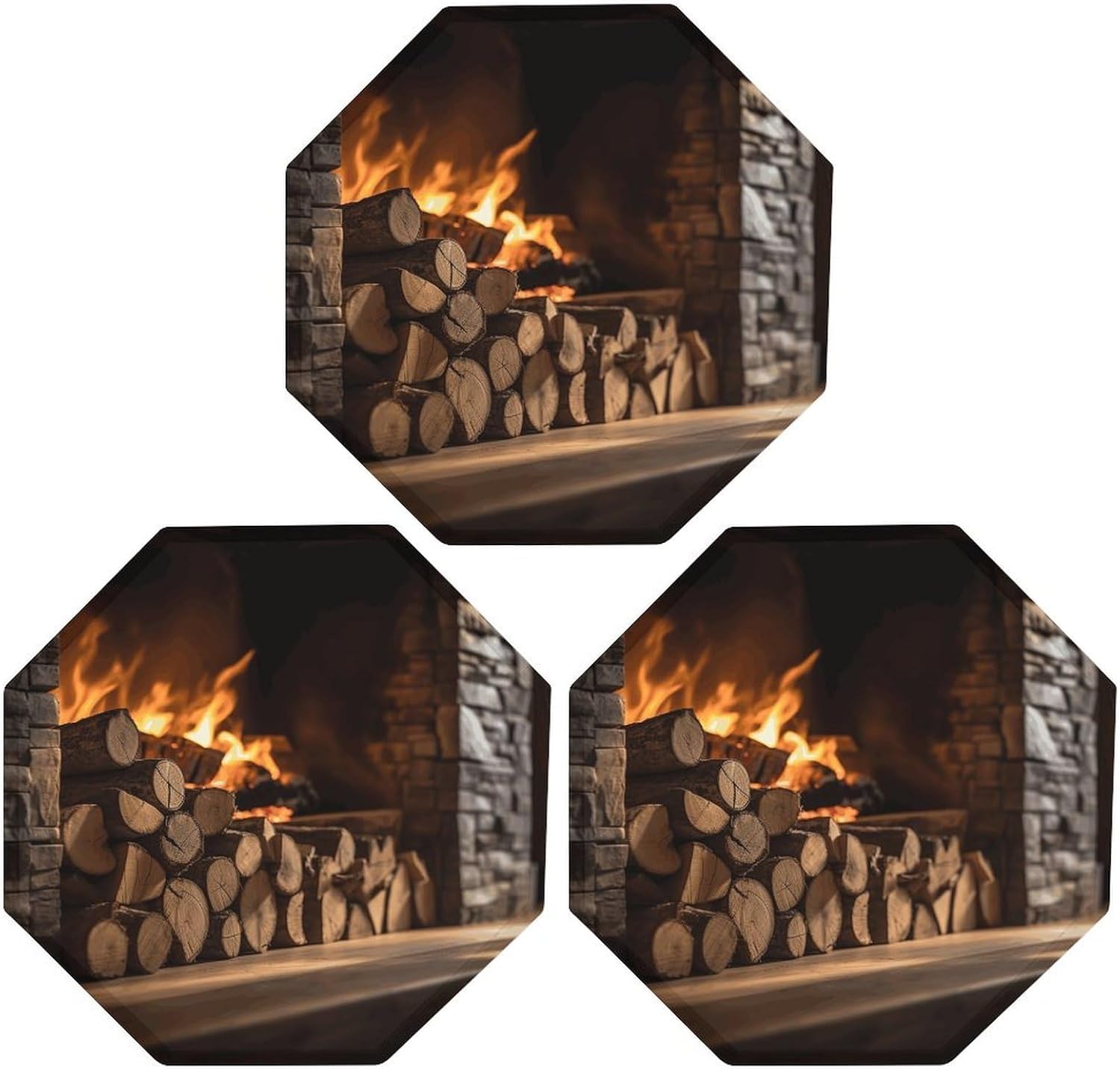 Ctagon Metal Sign for Home, Modern Display Plate for Kitchen, Wood on Fireplace Plates Accent Hanging Wall Decorations 3PCS for Living Room, Bedroom, Hallway, Hotel